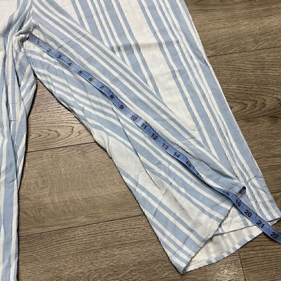 Torrid Stripe Cotton Crop Lounge Sleep Pants Size 1 Loose Fitting Wide Leg - Picture 3 of 9